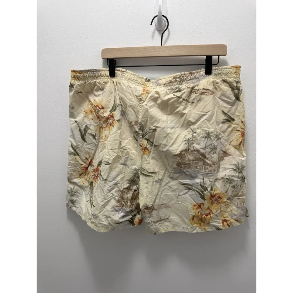 Speedo Swim Trunks XL Tropical Floral Mesh Lined Beach Shorts Hawaiian VTG Style